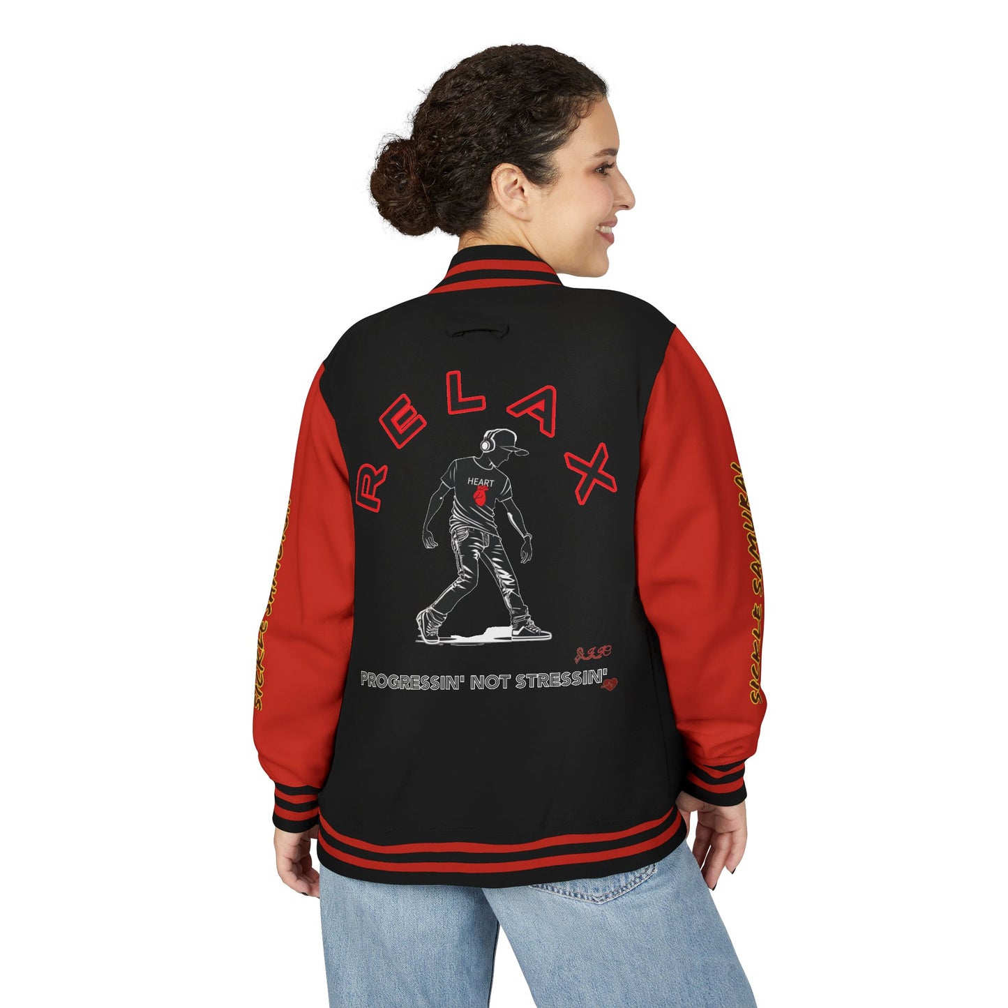 I SUPPORT RED - Heavyweight Letterman Jacket