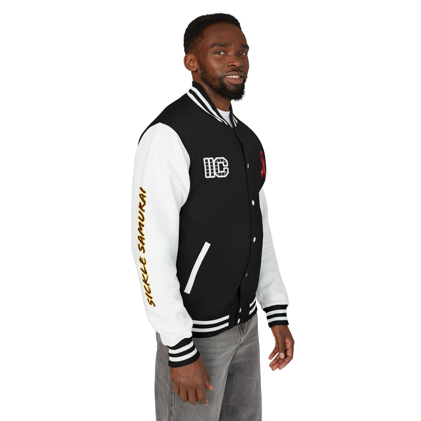 I SUPPORT RED - Heavyweight Letterman Jacket