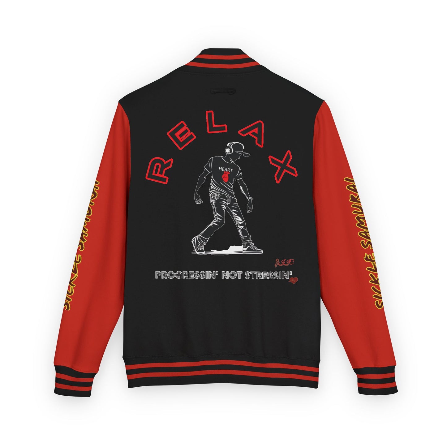 I SUPPORT RED - Heavyweight Letterman Jacket