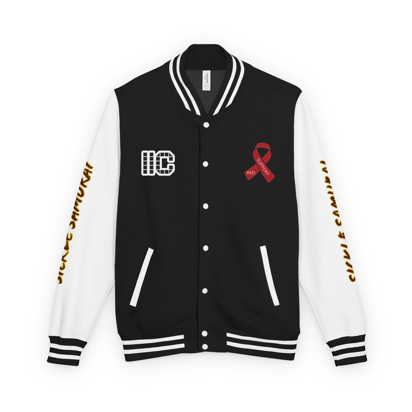 I SUPPORT RED - Heavyweight Letterman Jacket