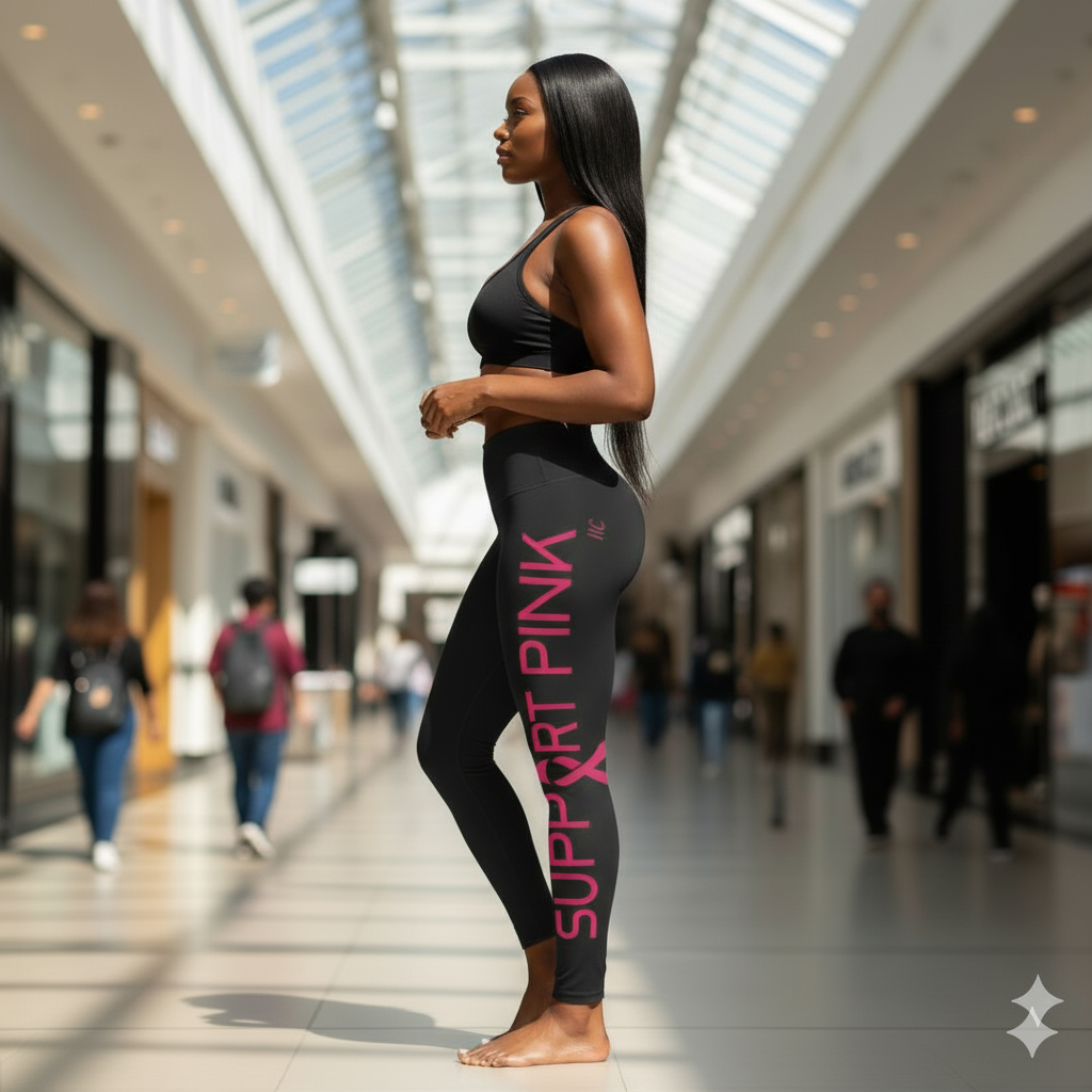 Support Pink : Baddie Vibes Sports Bra, Motivational Workout Top, Fitness Wear, Breast Cancer Awareness