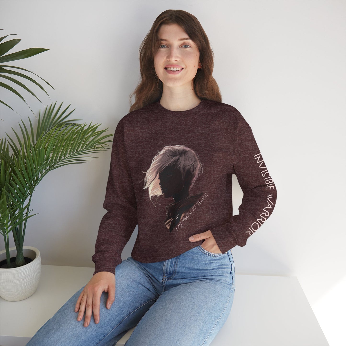INVISIBLE WARRIOR - Unisex Heavy Blend™ Crewneck Sweatshirt