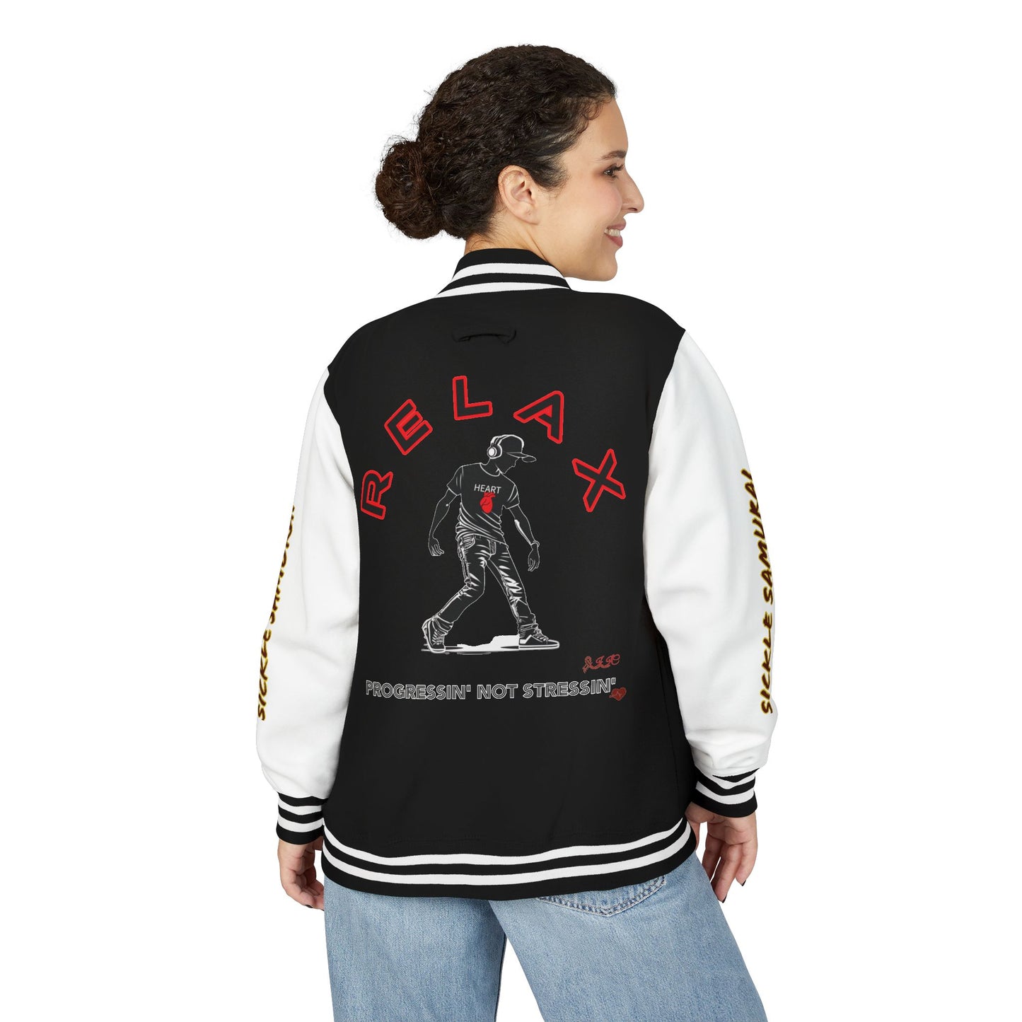 I SUPPORT RED - Heavyweight Letterman Jacket
