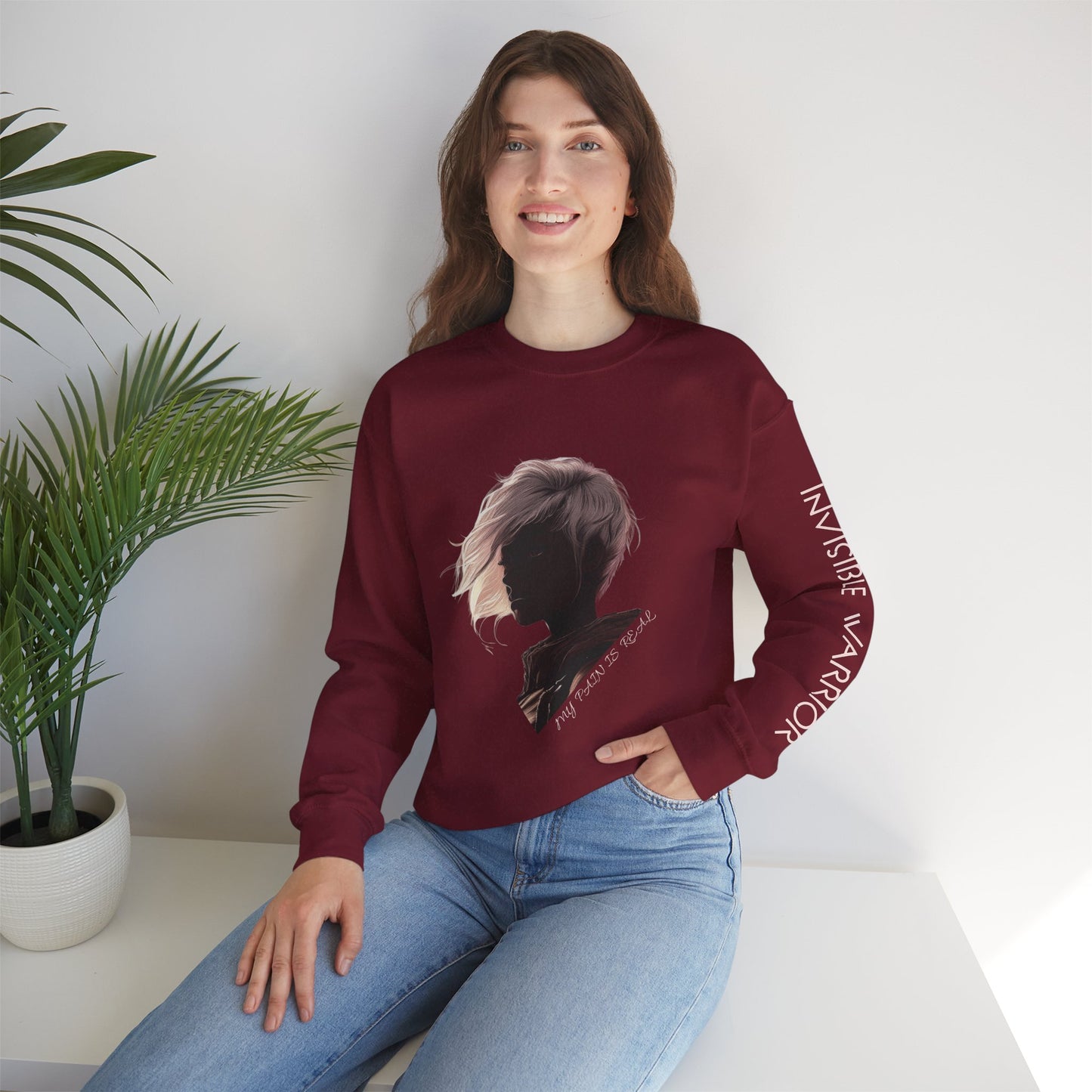 INVISIBLE WARRIOR - Unisex Heavy Blend™ Crewneck Sweatshirt