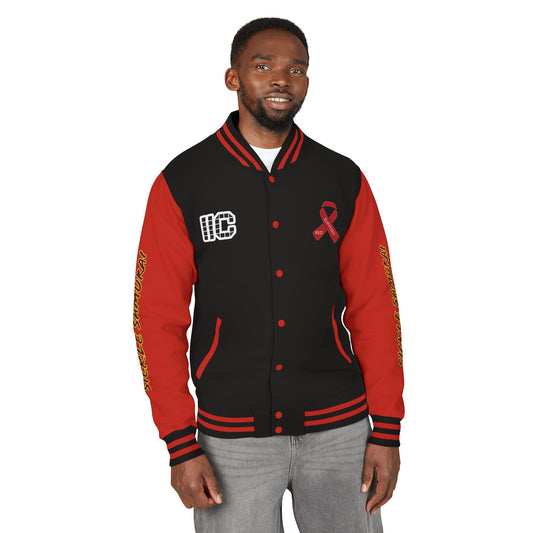I SUPPORT RED - Heavyweight Letterman Jacket