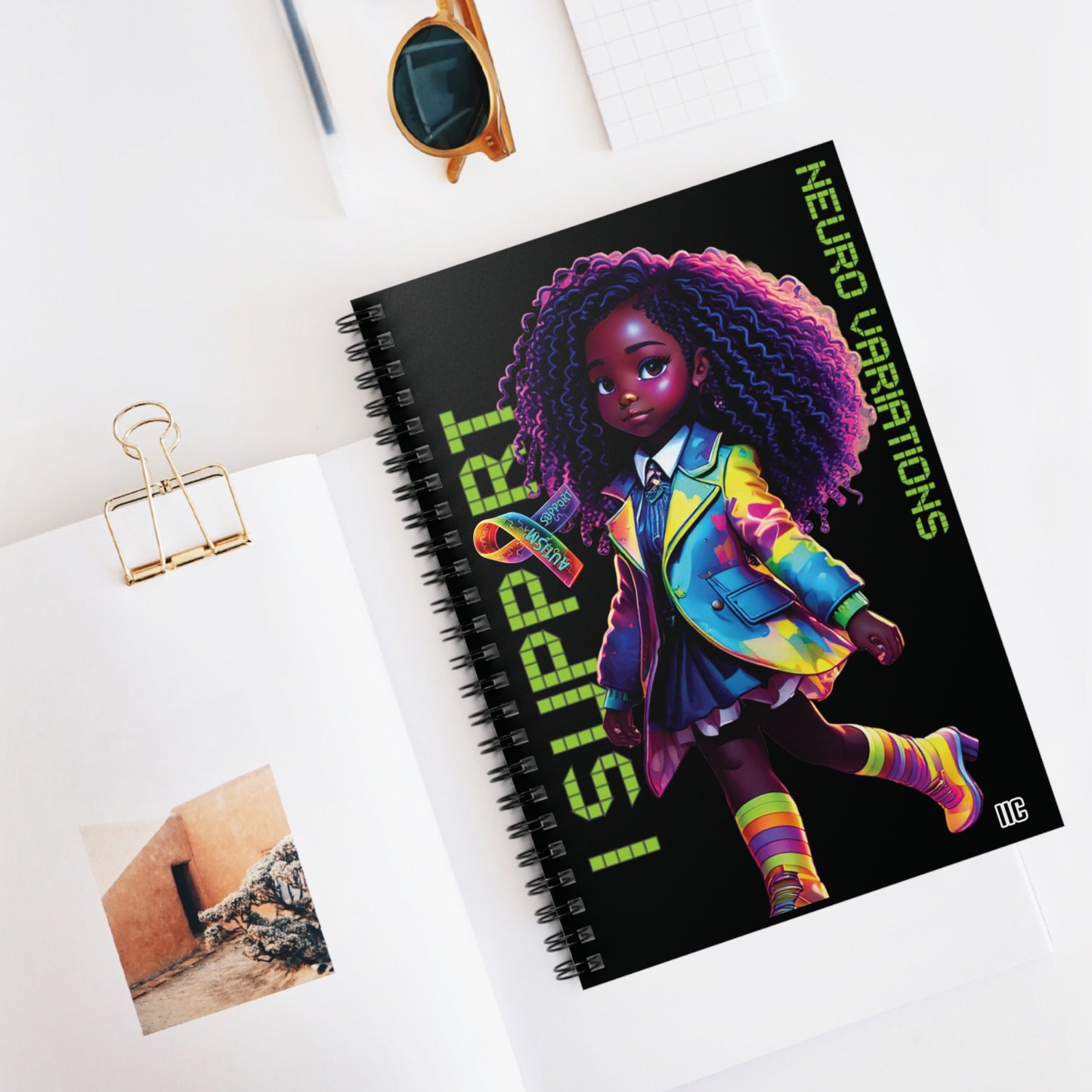 I SUPPORT AUTISM - Spiral Notebook /Journal - Ruled Line