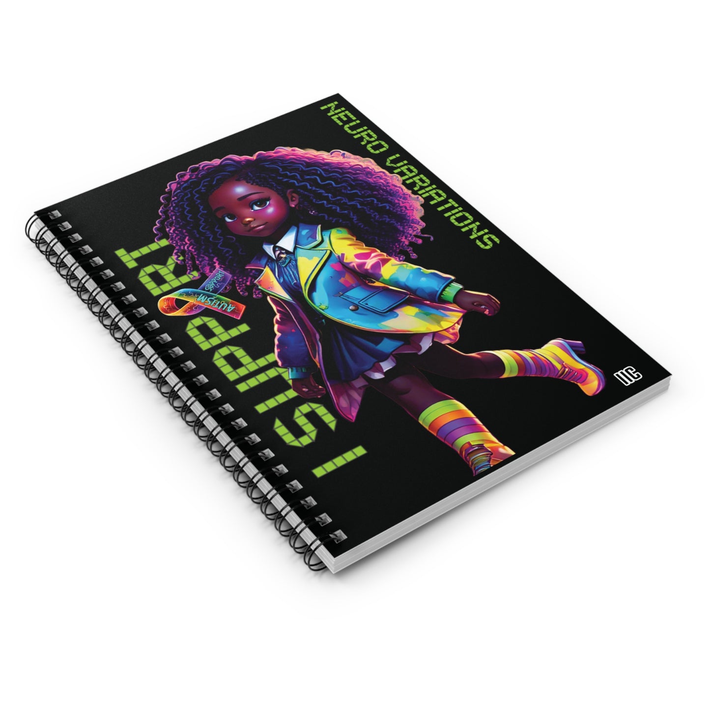 I SUPPORT AUTISM - Spiral Notebook /Journal - Ruled Line